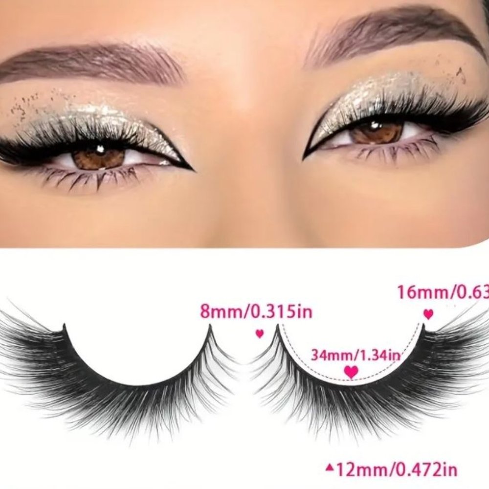 Cat Eye Fox Eye Imitation Mink False Eyelashes Sexy Lash Extensions - Picture 2 of 5